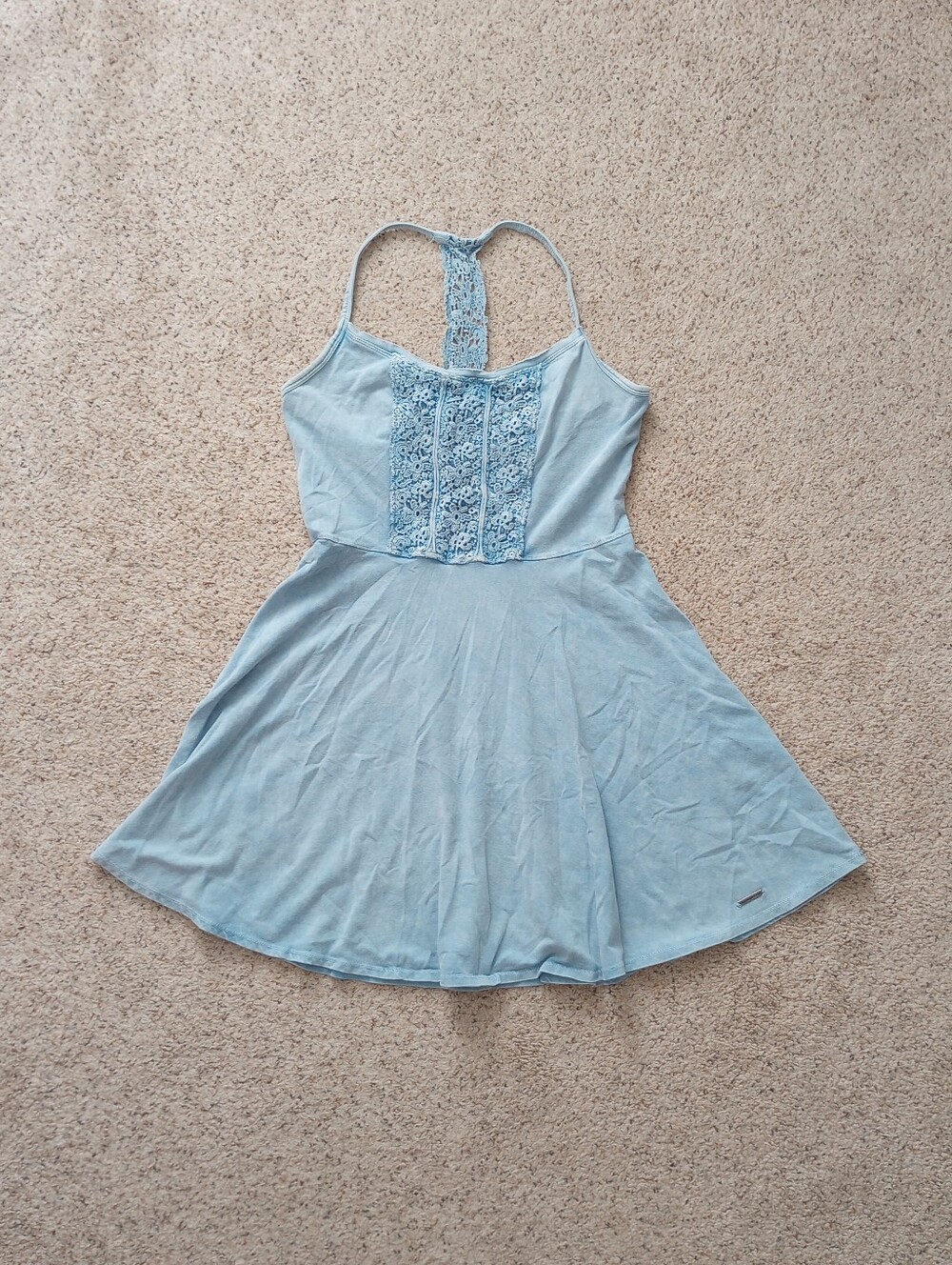 Y2K Abercrombie & Fitch Eyelit Blue Dress